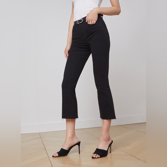 L'AGENCE Kendra Cropped Flare Jean Sz 26 Style 2651ISK